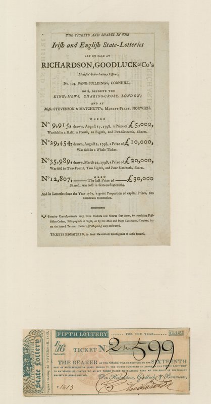 Loteria estadual, 1812 de English School
