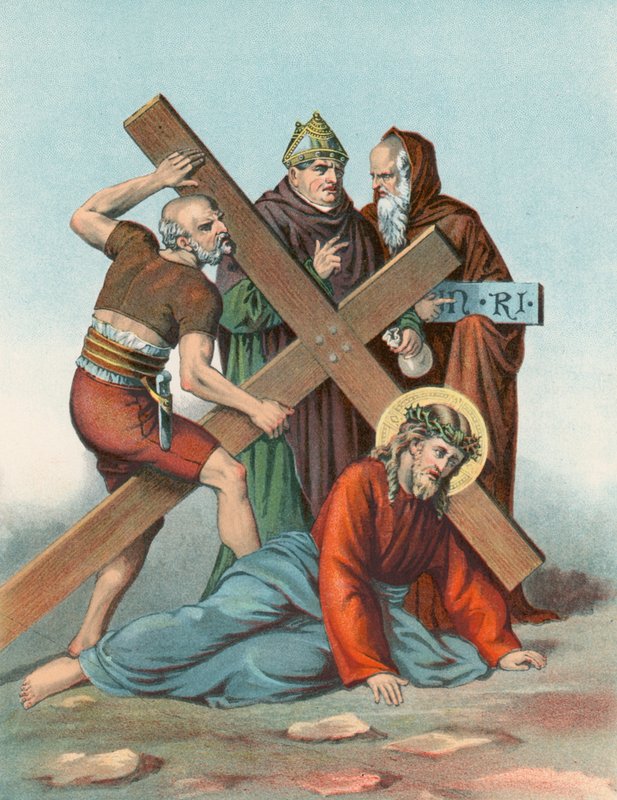 Estação IX Jesus cai sob a cruz pela terceira vez de English School
