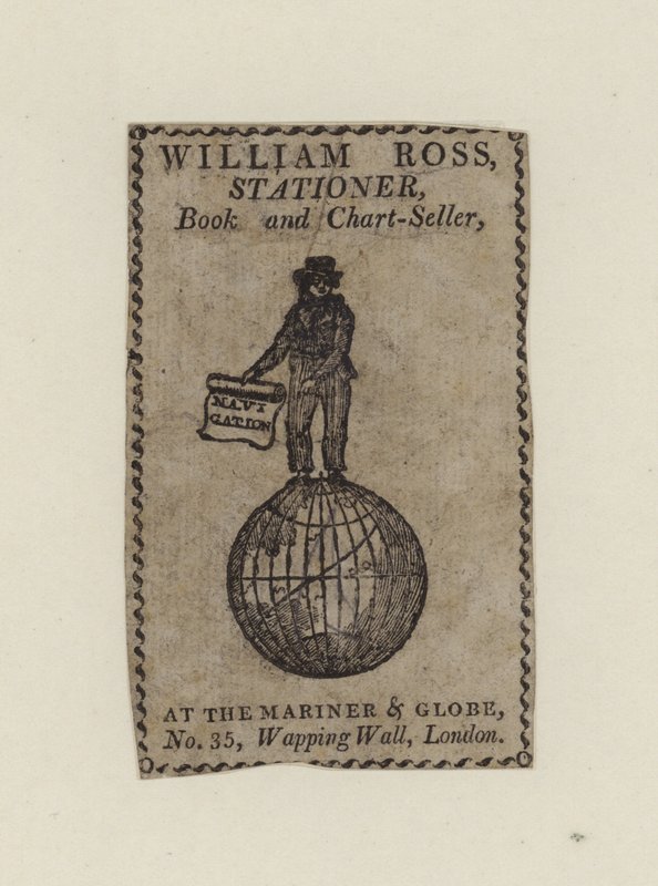 Papelaria, William Ross, cartão de comércio de English School
