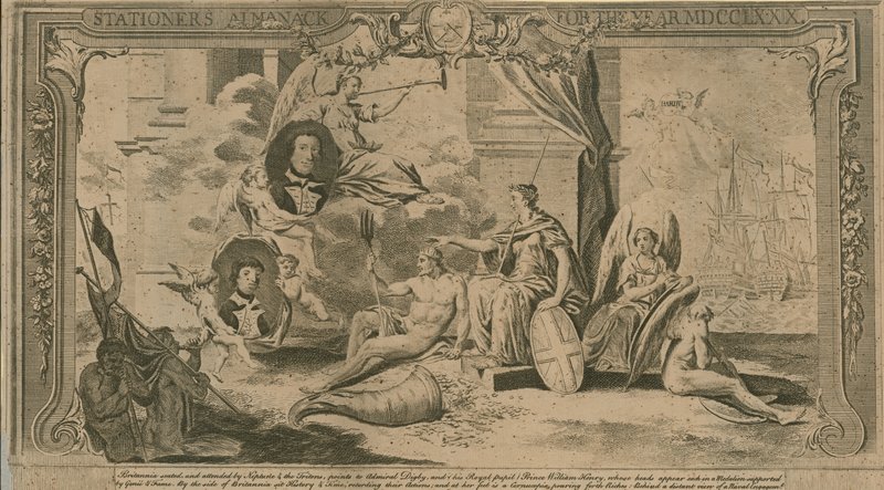 Almanack de papelaria para o ano de 1780 de English School