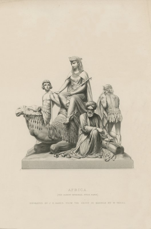 Estátua representando a África, que adorna o Albert Memorial de English School