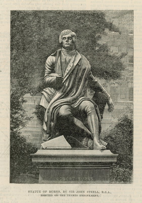 Estátua de Burns, por Sir John Steell de English School