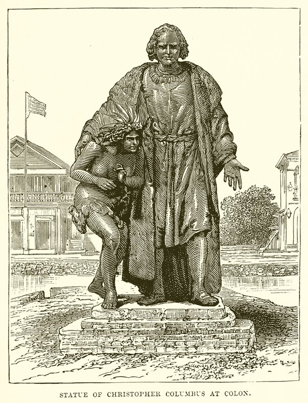Estátua, de, christopher columbus, em, colon de English School