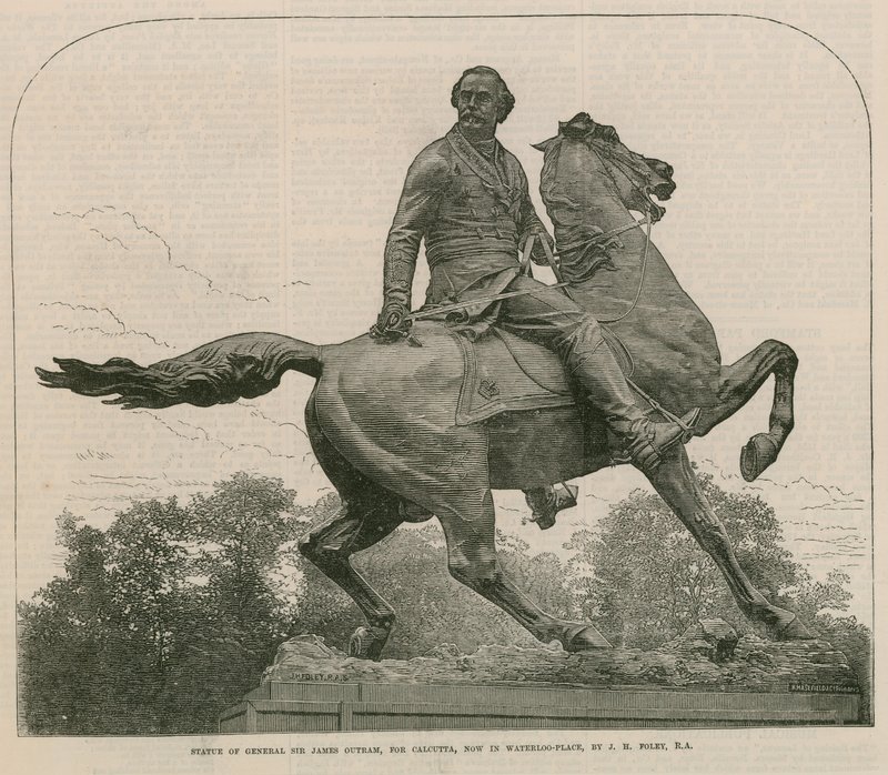 Estátua do General Sir James Outram, para Calcutá, agora em Waterloo Place de English School