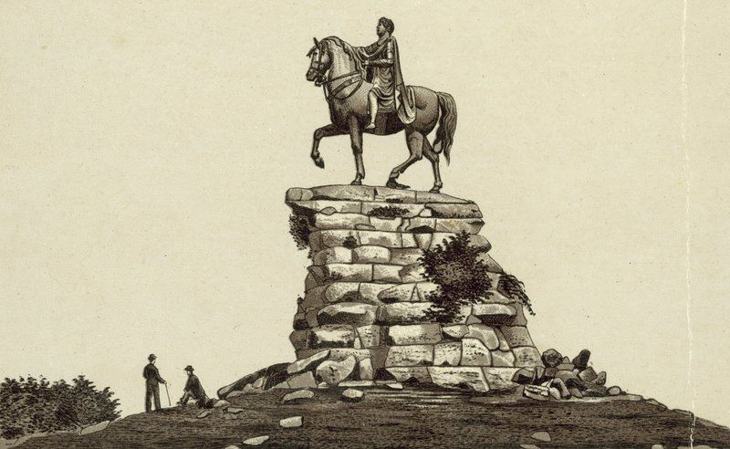 Estátua de Jorge III, Windsor (litografia) de English School