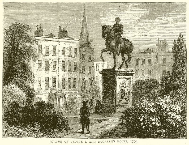 Estátua de George I. e Hogarths House de English School