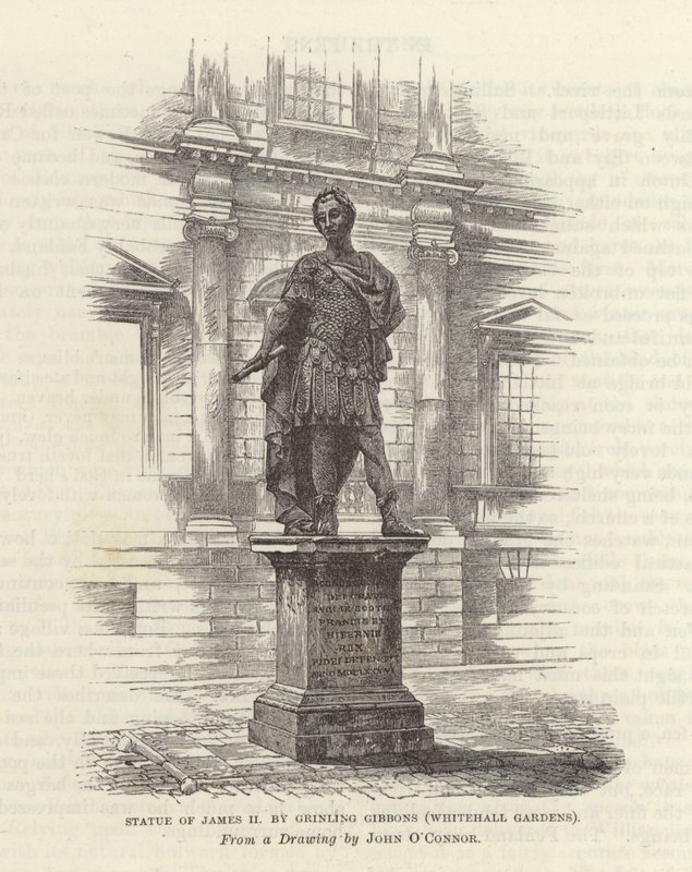 Estátua de James II por Grinling Gibbons de English School