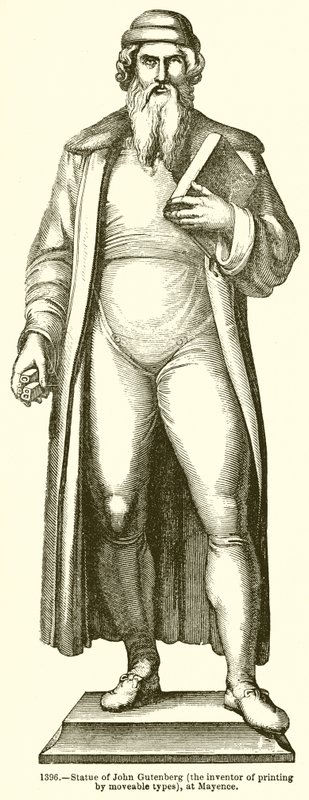 Estátua de john gutenberg de English School