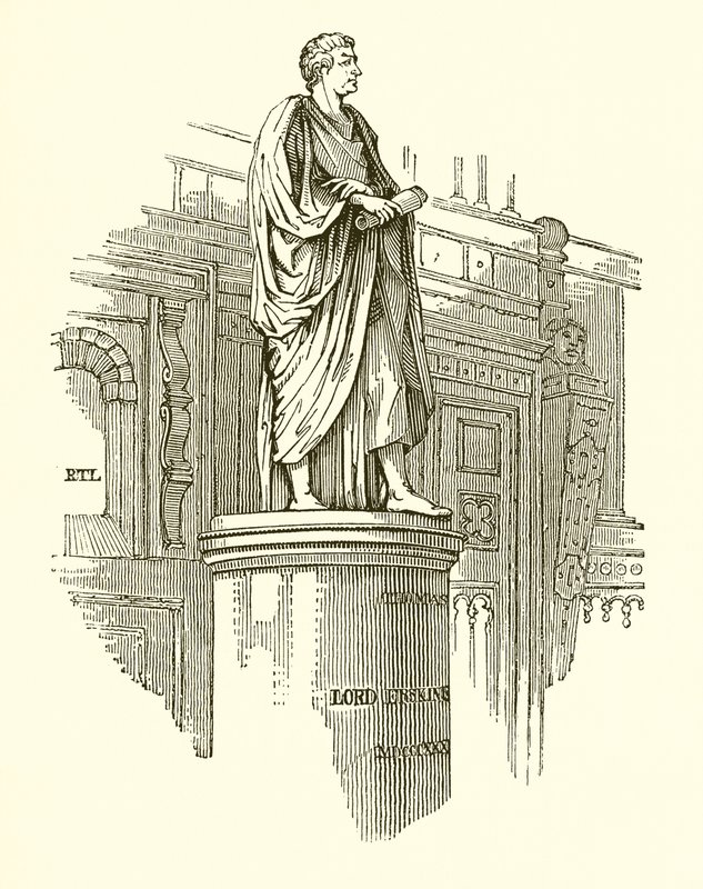 Estátua do senhor Erskine em Lincolns Inn Hall de English School