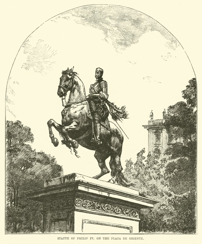 Estátua de Filipe IV, na Plaza de Oriente de English School