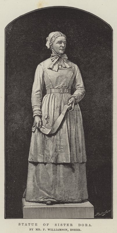 Estátua da Irmã Dora, do Sr. F Williamson, Esher (gravura) de English School