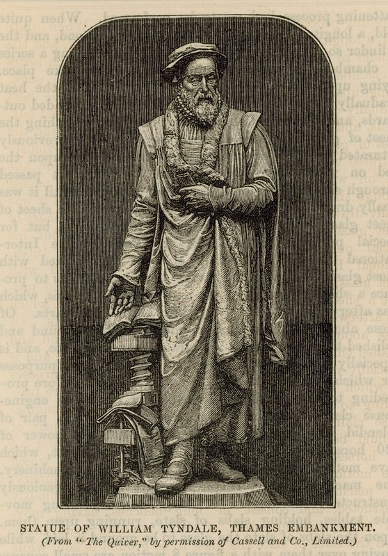 Estátua de William Tyndale no aterro do Tamisa de English School