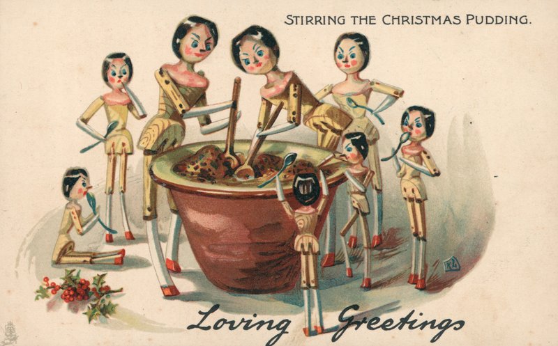Mexendo o pudim de Natal de English School