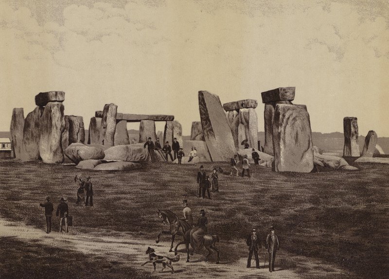 Stonehenge (litho) de English School