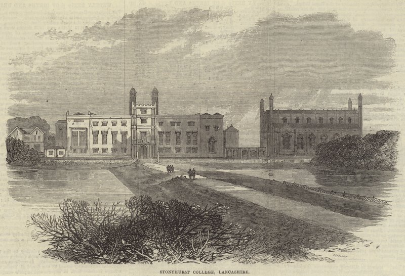 Stonyhurst College, Lancashire (gravura) de English School