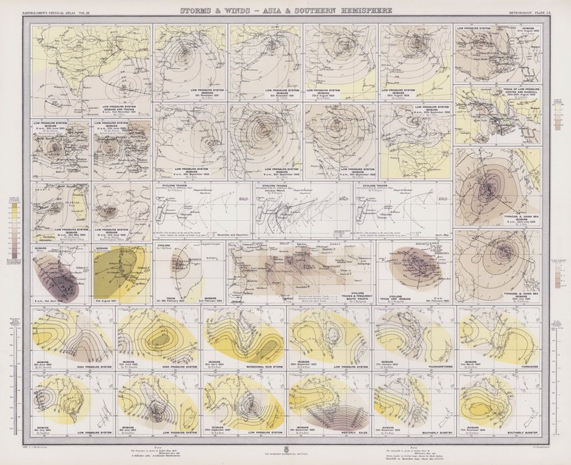 Tempestade e Ventos, Ásia e Hemisfério Sul (cor litho) de English School
