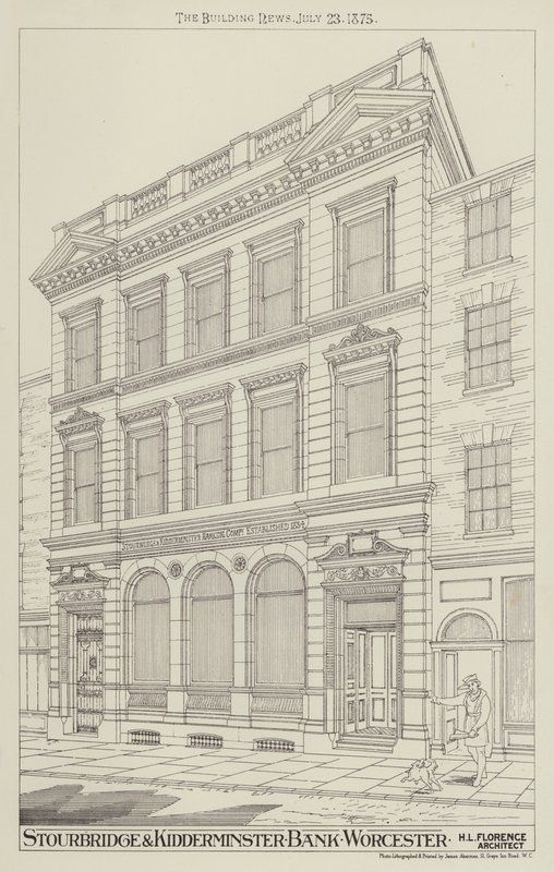 Stourbridge e Kidderminster Bank, Worcester (gravura) de English School