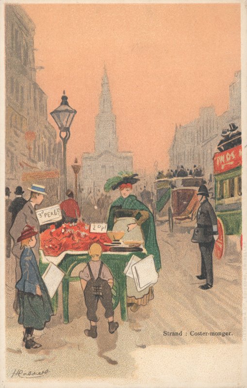 Praia, londres, coster, monger de English School
