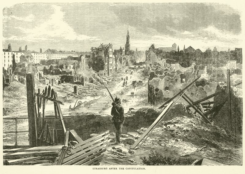 Estrasburgo após a capitulação, setembro de 1870 de English School