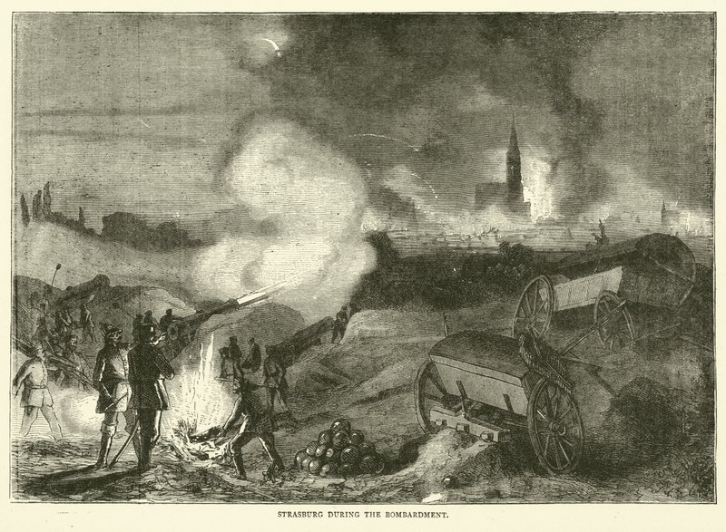 Strasburg durante o bombardeio de setembro de 1870 de English School
