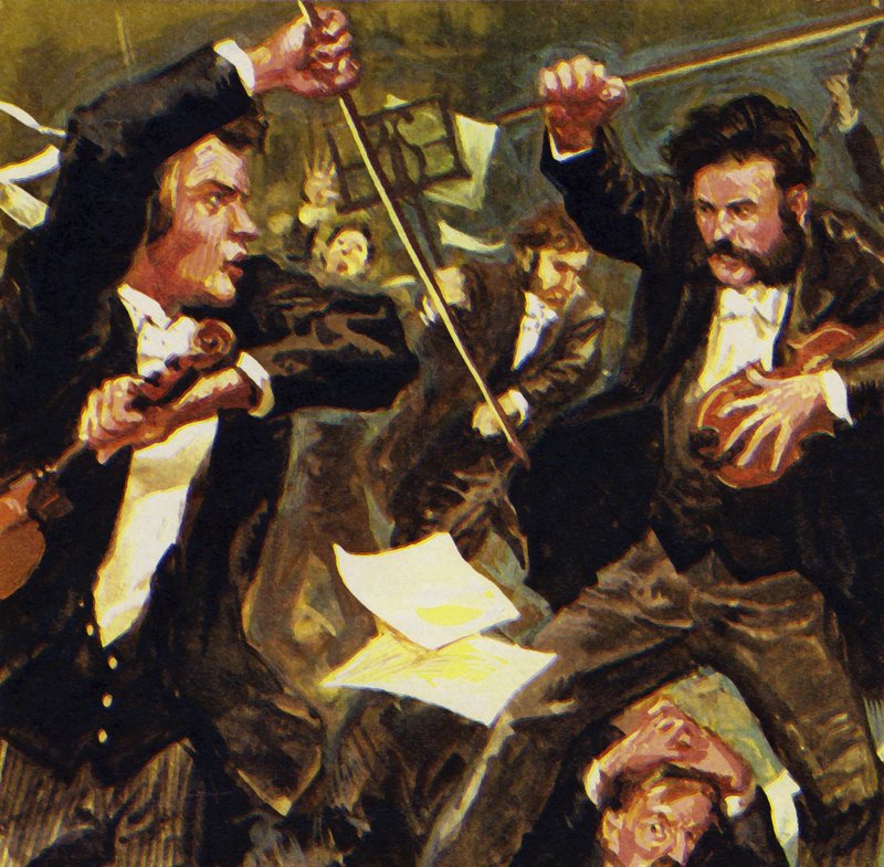 Strauss conheceu três outros violinistas, mas eles chegaram a um show de English School