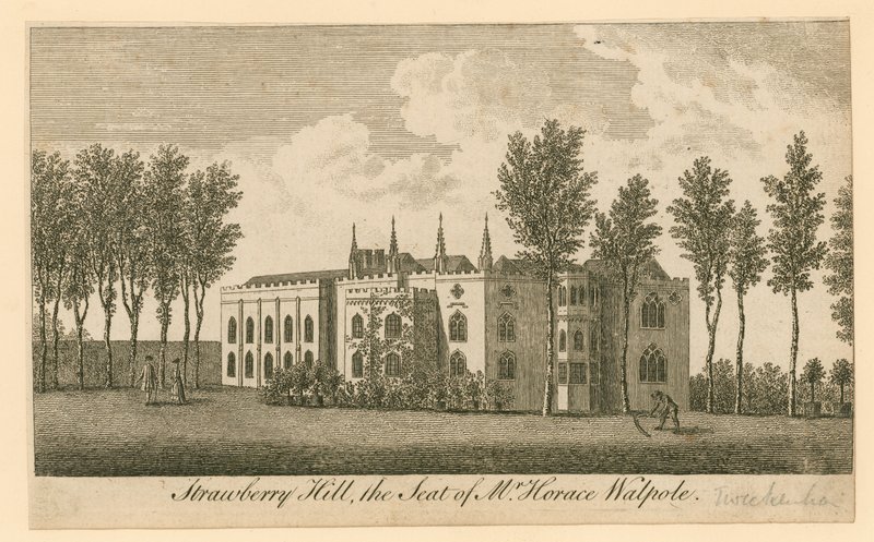 Strawberry Hill, Twickenham, Londres; a sede do Sr. Horace Walpole de English School