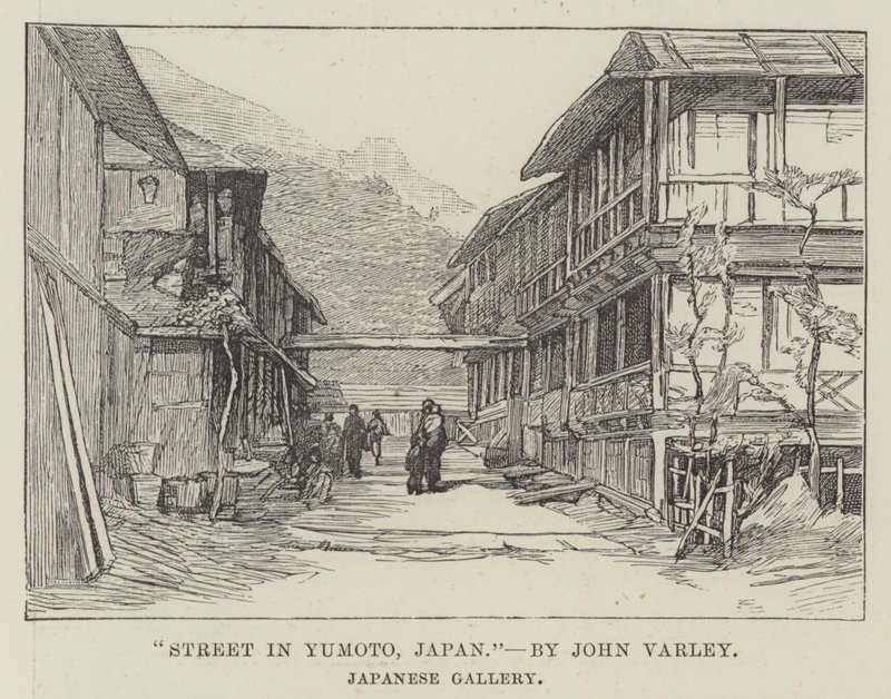 Rua em Yumoto, Japão (gravura) de English School