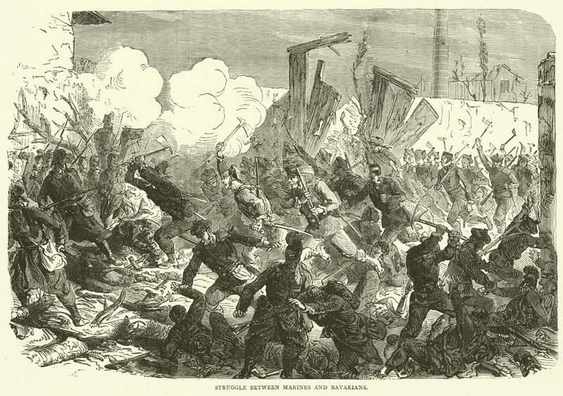 Luta entre fuzileiros navais e bávaros, dezembro de 1870 de English School
