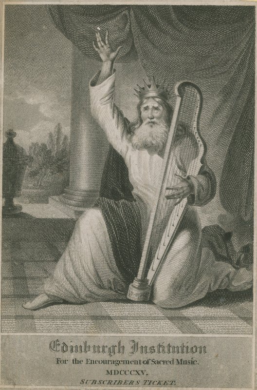 Bilhete de assinantes para a Instituição de Edimburgo para o encorajamento da música sacra, 1815 de English School