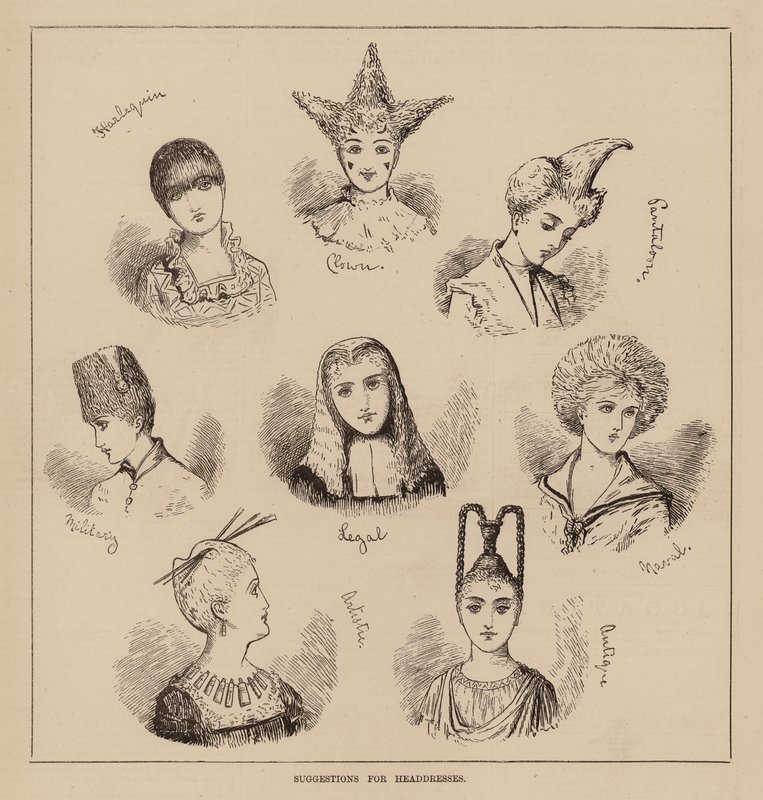 Sugestões para toucados (gravura) de English School