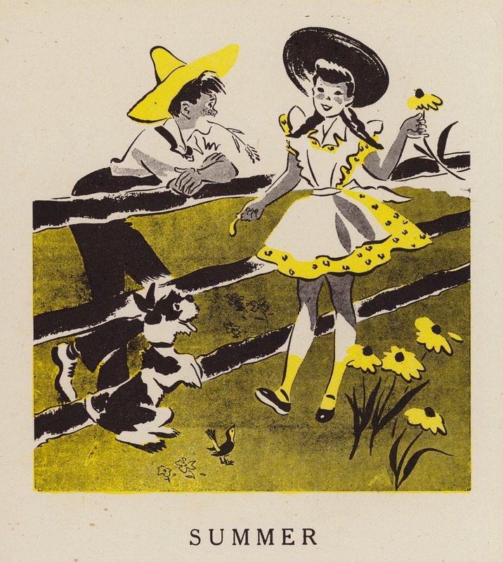 verão (litografia a cores) de English School