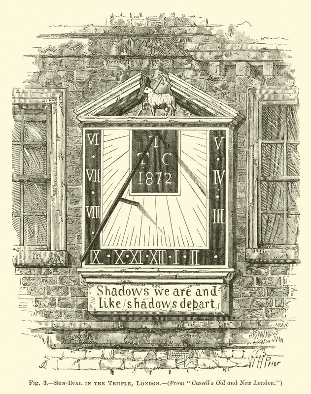 Sun-Dial no templo, Londres de English School