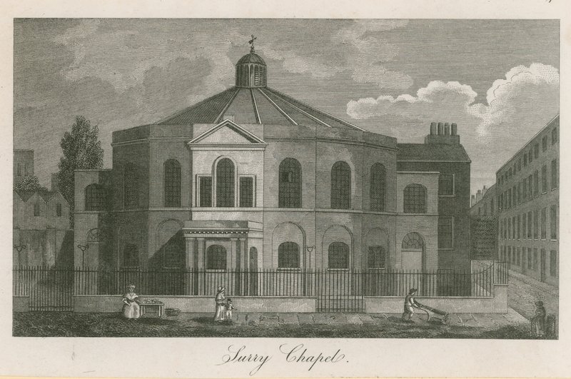 Surrey Chapel, Blackfriars Road, Southwark (Capela de Rowland Hills) de English School