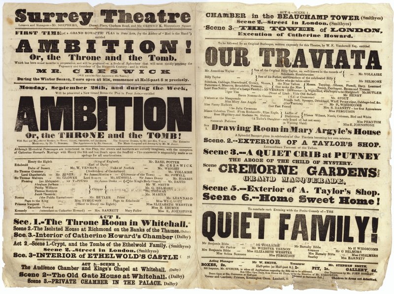 Playbill do Teatro Surrey de English School