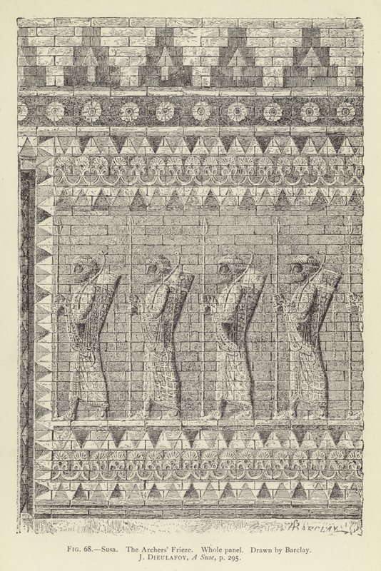 Susa, o friso dos arqueiros, painel inteiro de English School