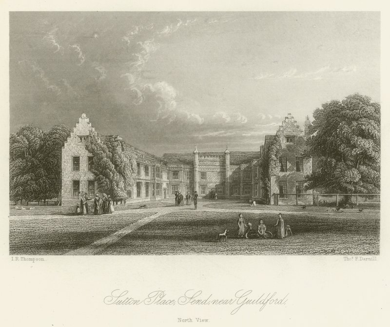 Sutton Place, Enviar, perto de Guildford, Vista Norte (gravação) de English School