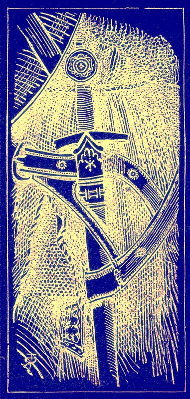 Espada, ilustração da história ilustrada do mundo, publicada c.1880 (imagem digital melhorada) de English School