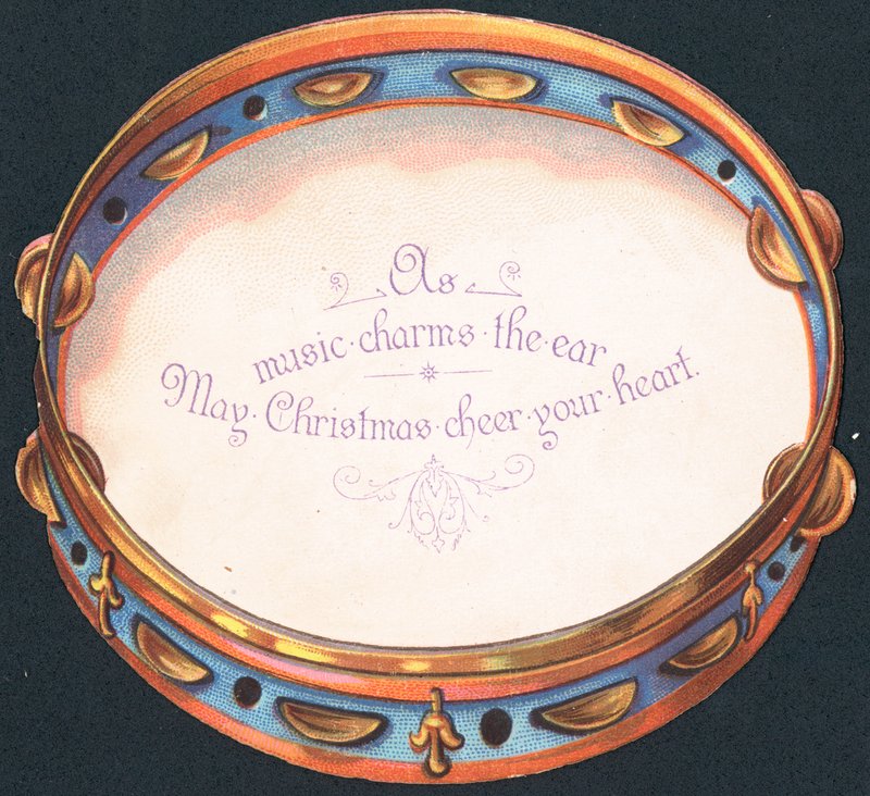 Tamborine, cartão de Natal de English School