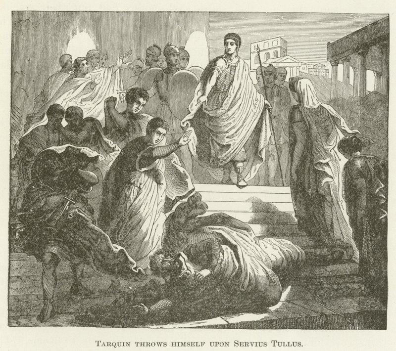 Tarquin se lança sobre Servius Tullus de English School