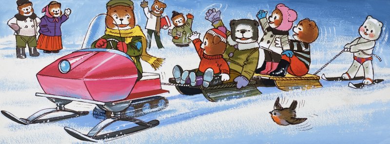 Peluches com snowmobile de English School