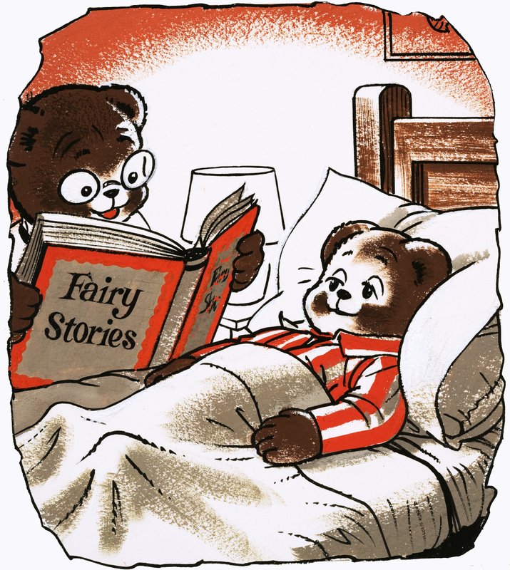 Ursinho de pelúcia na cama de English School
