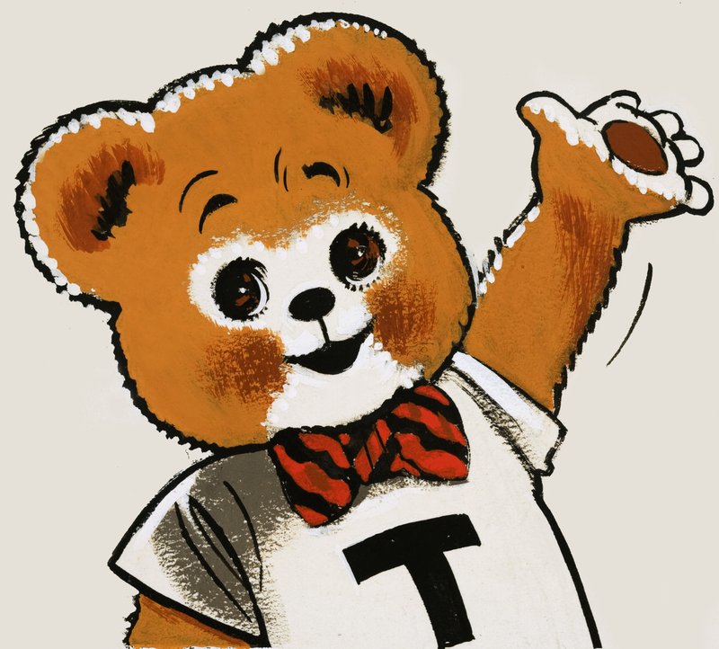 Urso de pelúcia acenando de English School