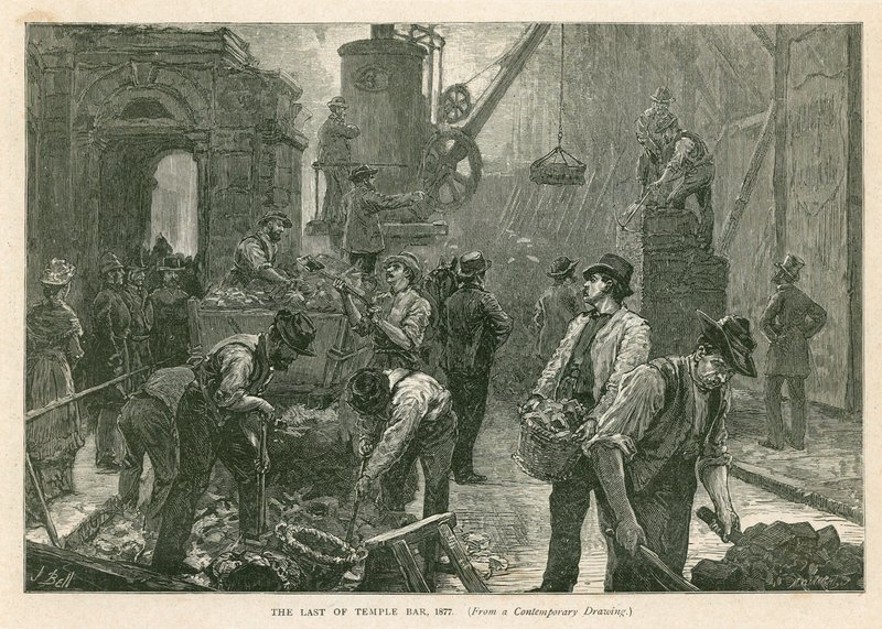 Temple Bar, Londres, Demolição, 1877 de English School