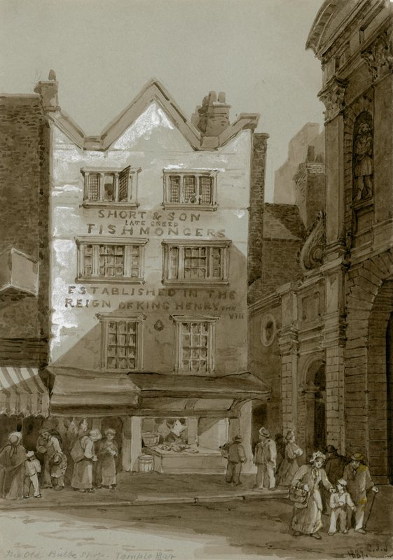 Temple Bar, Londres, a antiga loja de massa de English School
