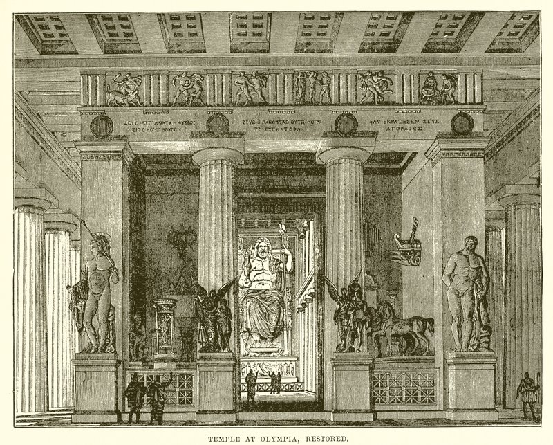 Templo em Olímpia, restaurado de English School