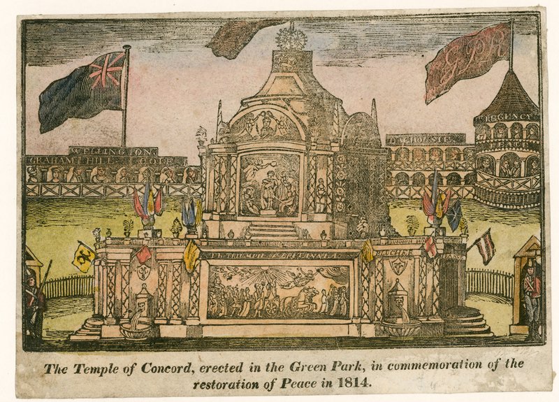 Templo da Concórdia, erigido para a paz de 1814 de English School