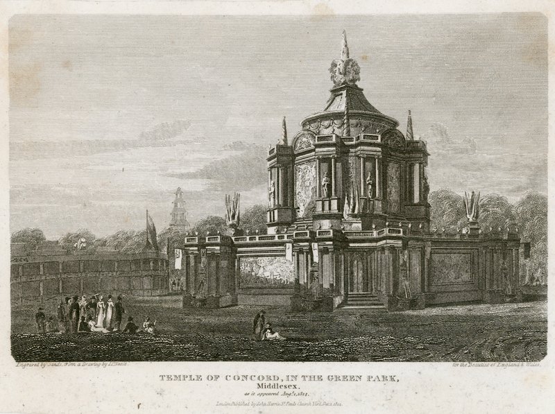 Templo da Concórdia erigido para a paz de 1814 de English School