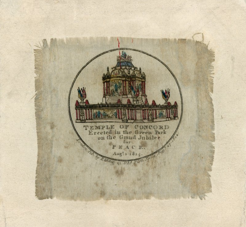 Templo da Concórdia para celebrar a Paz de 1814 (impressão em seda) de English School