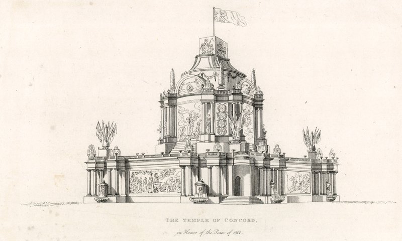 Templo da Concórdia para celebrar a paz de 1814 de English School