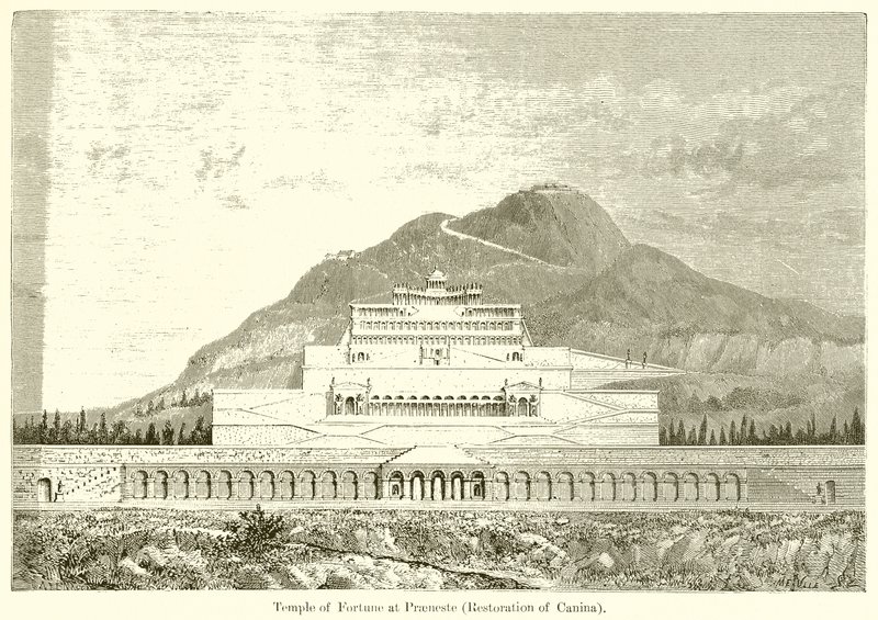 Templo da Fortuna em Praeneste (Restauração de Canina) de English School